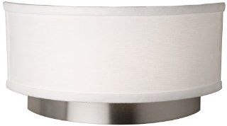 Artcraft Lighting SC787 Scandia Wall Sconce Light, Brushed Nickel with White Linen Shade    