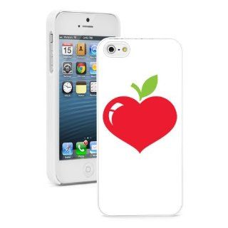 Apple iPhone 4 4S 4G White 4W790 Hard Back Case Cover Color Heart Apple Teacher: Cell Phones & Accessories