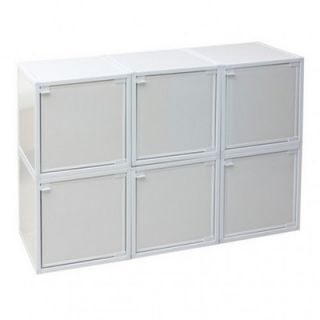 Way Basics 6 Cube Modular Storage Box WB BOX6 Color: White