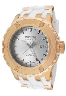 Invicta 12034  Watches,Mens Subaqua/Reserve GMT White Dial White Polyurethane, Casual Invicta Quartz Watches