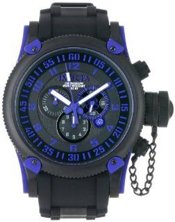 Invicta Men's 0518 Russian Diver Chronograph Black Ion Plated Watch: Invicta: Watches