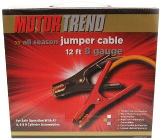 Motor Trend MTA812 CCA 12 Foot Jumper Cables with Extended Clamps, 500 AMP: Automotive