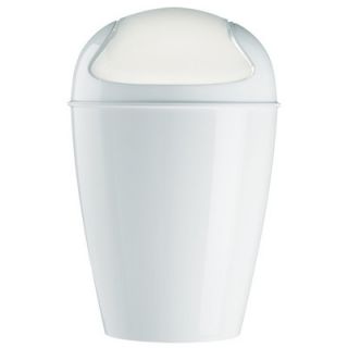 Koziol Del Swing Top Wastebasket 57775 Color: Solid White