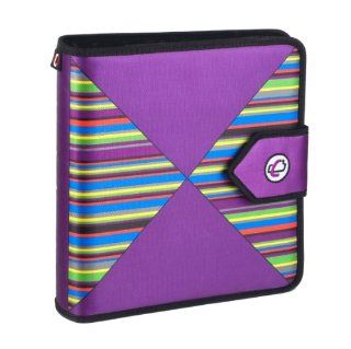 Case It Velcro Closure 2 inch 3 Ring Binder with Tab File, Purple Print (S 815 PPL P) : Office Binders : Office Products