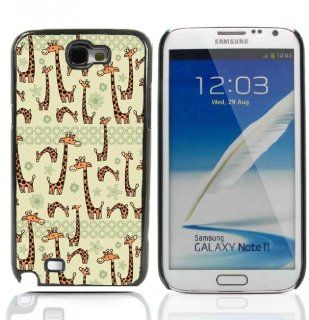 Giraffe Wild Animal Hard Plastic and Aluminum Back Case For Samsung Galaxy Note 2 Note II N7100 With 3 Pieces Screen Protectors: Cell Phones & Accessories