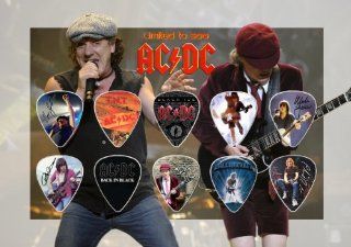 AC/DC ACDC Signed Autographed 500 Limited Edition Guitar Pick Set Display 