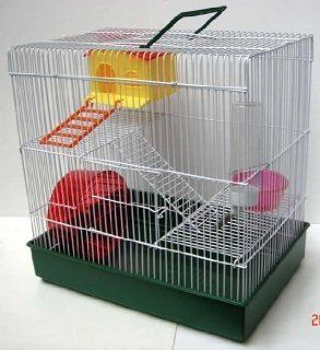 Brand New 3 Level Hamster Rodent Gerbil Rat Mouse Cage H820 Blue Base : Pet Supplies