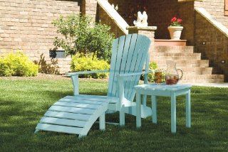 Custom Finished Solid ACACIA / TEAK ADIRONDACK CHAIR   *SEA MIST COLOR* PAINTED : Patio, Lawn & Garden
