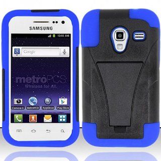 Blue Hard Soft Gel Dual Layer Cover Case for Samsung Galaxy Admire 4G SCH R820: Cell Phones & Accessories