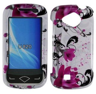 For Verizon Samsung Reality U820 U370 Accessory   Red Flower Designer Hard Case Protector Cover Cell Phones & Accessories