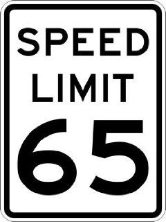 65 MPH SPEED LIMIT Signs   18x24: Home Improvement