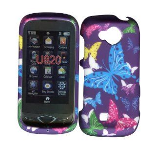 Blue Butterflies Samsung Reality U820 Case Cover Hard Phone Cover Snap on Case Faceplates: Cell Phones & Accessories