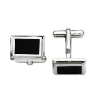 cuff links in two tone stainless steel orig $ 59 00 now $ 50 15