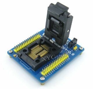 STM8 QFP64 0.8 STM8S STM8 LQFP64 QFP64 0.8mm Pitch Program Programming Programmer Adapter SWIM Port Yamaichi IC Test & Burn in IC51 0644 824 5 Socket Board Adapter @XYG: Computers & Accessories