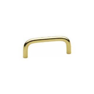 Baldwin 4671.030.BIN 2 3/4 Inch Wire Cabinet Pull, Polished Brass   Lacquered   Cabinet And Furniture Pulls  