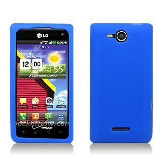 For Verizon LG Lucid 4G Vs840 Accessory   Blue Silicon Case Proctor Cover + Lf Stylus Pen: Cell Phones & Accessories