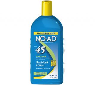 NO AD Sunscreen Lotion SPF 45 (3 Bottles)