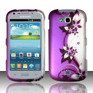 PURPLE VINES HARD CASE COVER FOR SAMSUNG ADMIRE 2 / GALAXY AXIOM R830 +GUARD [In Casesity Retail Packaging] 
