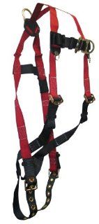 FallTech 7008 Tradesman Full Body Harness with 1 D Ring and Tongue Buckle Leg Straps, Universal Fit   Fall Arrest Safety Harnesses  