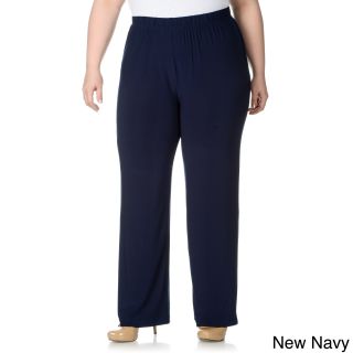 Lennie For Nina Leonard Lennie For Nina Leonard Womens Plus Size Thick Waist Band Pull on Pants Navy Size 1X (14W : 16W)