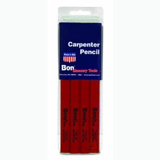 Bon 84 840 7 Inch Carpenter Pencil, Black Medium Lead with Red Casing, 72 Pack   Multi Function Power Tools  