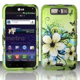 Rubberized Hawaiian Flowers Design for LG LG Connect 4G MS840 / Viper 4G LS840: Cell Phones & Accessories