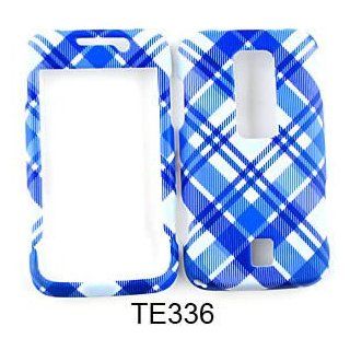 Huawei Ascend M860 White and Blue Plaid Hard Case,Cover,Faceplate,SnapOn,Protector: Cell Phones & Accessories