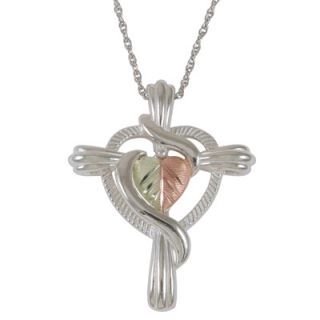 cross with heart pendant in sterling silver orig $ 99 00 now $ 84 15