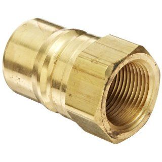 Dixon B17 863 Brass Industrial Hydraulic Quick Connect Fitting, Poppet Valve Plug, 1" Coupling x 1" 11 1/2 NPTF: Quick Connect Hose Fittings: Industrial & Scientific