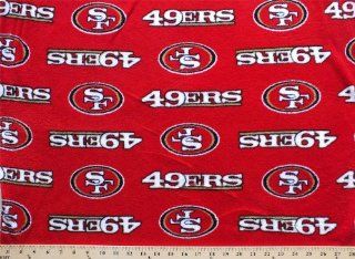 Coral Cuddle Micro Plush San Francisco 49ers NFL Football Fabric Print c6410df