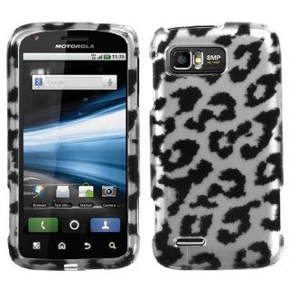 MyBat Motorola MB865 Atrix 2 Phone Protector Cover   Retail Packaging   Black Leopard Skin: Cell Phones & Accessories