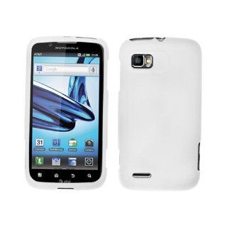 Hard Plastic Snap on Cover Fits Motorola MB865 Atrix 2 White Rubberized AT&T: Cell Phones & Accessories