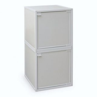 Way Basics 2 Cube Modular Storage Box WB BOX2 Color: White