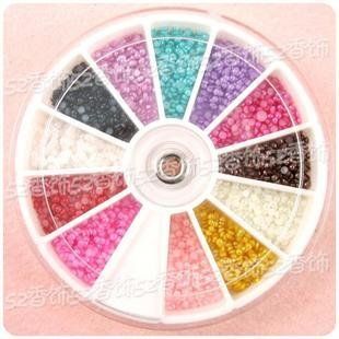 1680 X 2.0mm Nail ART TIP Half Round Baby Pearl Decoration Wheel : Nail Art Equipment : Beauty