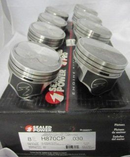 Speed Pro Dome Piston H870CP30 .030 Over For 400ci Small Block Chevy: Automotive