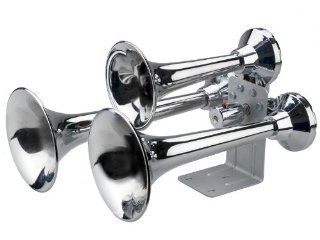 Wolo 852 Siberian Express Chrome Plated Triple Trumpet Air Horn: Automotive
