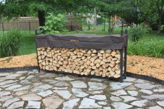8ft Woodhaven Firewood Rack   Brown   Log Holders