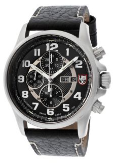 Luminox 1861  Watches,Mens Automatic Chronograph Black Textured Dial Black Genuine Leather, Chronograph Luminox Automatic Watches