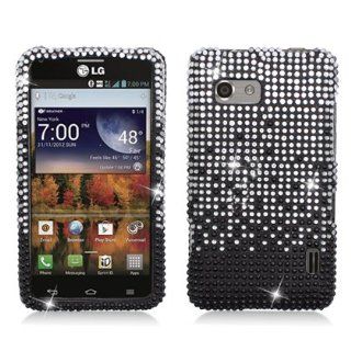 Black Waterfall Diamond Hard Cover Case for Lg Mach LS860: Cell Phones & Accessories