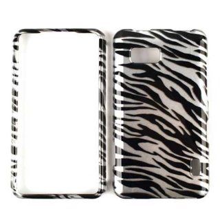 LG MACH LS 860 TRANSPARENT BLACK WHITE ZEBRA TP CASE ACCESSORY SNAP ON PROTECTOR Cell Phones & Accessories