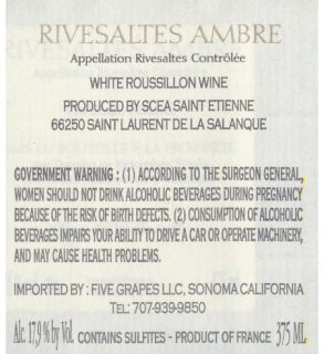 1949 Domaine Singla   Rivesaltes Ambre L'Amedee   Vin Doux Naturel   Rivesaltes Grenache 375 mL: Wine