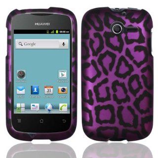 For Huawei Ascend Y M866 M866C Hard Design Cover Case Purple Leopard Accessory: Cell Phones & Accessories