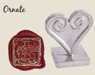 Initial Wax Seal Stamp 3/4"  Square Pewter Ornate Letter G   Arts And Crafts Supplies