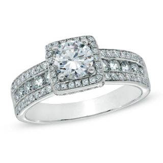 Celebration 102® 1 1/2 CT. T.W. Diamond Square Frame Engagement Ring