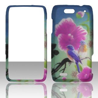 2D Twin Bird Motorola Droid 4 / XT894 Case Cover Phone Hard Cover Case Snap on Faceplates: Cell Phones & Accessories