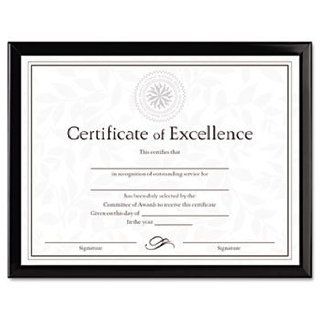 6 Pack Value U Channel Document Frame w/Certificates, 8 1/2 x 11, Black by DAX (Catalog Category: Furniture & Accessories / Picture Frames) : Blank Certificates : Office Products