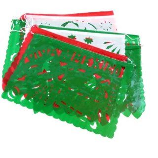 3 Color Mexican Party Plastic Banner: Health & Personal Care
