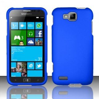 For Samsung ATIV S T899m (T Mobile) Rubberized Cover Case   Blue Cell Phones & Accessories