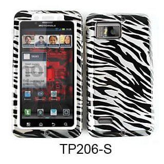 Motorola Droid Bionic XT875 Transparent Black White Zebra Case Cover Snap On New: Cell Phones & Accessories