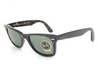 Ray Ban RB2140 902 Wayfarer Tortoise/G 15 XLT 50mm Sunglasses: Clothing